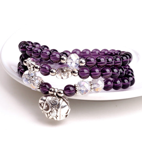 Buddha Beads Natural Crystal Rosary Meditation Beads Bracelets For Women Men Jewelry Prayer Bead Mala Rosary