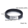 Buddha Charm Bracelet Wristband Punk Black Braided Leather Bracelet for Men Safety Clasp Bangles Gifts Men Jewelry  BB040
