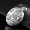 Buddha zen net language National wind seiko fine silver 999 ms kuan Yin heart sutra lotus pendant