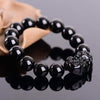 Buddhism Feng Shui Obsidian Stone Beads Bracelet Men Women Unisex Brave Troops Wristband Gold Black Pixiu Wealth Lucky Bracelets