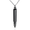 Bullet Stainless Steel Pendant Necklace Men's Classic Charm Collar Necklace Hip-hop Rapper Gothic Jewelry for Boyfriend