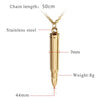 Bullet Stainless Steel Pendant Necklace Men's Classic Charm Collar Necklace Hip-hop Rapper Gothic Jewelry for Boyfriend