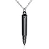 Bullet Stainless Steel Pendant Necklace Men's Classic Charm Collar Necklace Hip-hop Rapper Gothic Jewelry for Boyfriend