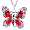 Butterfly Necklace Butterfly jewelry Autumn accessories popular hip enamel crystal butterfly pendant long necklace chain women