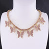Butterfly big charm chokers necklaces women jewelry 1 row tennis chain 16inch gold silver color bling hip hop rap rock design