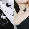 Butterfly necklace  black collar short neck elegant ornament  neck band Necklace for women clavicle jewelry