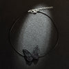 Butterfly necklace  black collar short neck elegant ornament  neck band Necklace for women clavicle jewelry