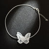 Butterfly necklace  black collar short neck elegant ornament  neck band Necklace for women clavicle jewelry