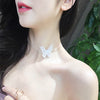 Butterfly necklace  black collar short neck elegant ornament  neck band Necklace for women clavicle jewelry
