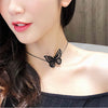 Butterfly necklace  black collar short neck elegant ornament  neck band Necklace for women clavicle jewelry