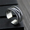 C&R 925 Sterling Silver Rings for Women men retro opening weave rope shape Thai Silver Adjustable ring Fine Jewelry Size 5-8