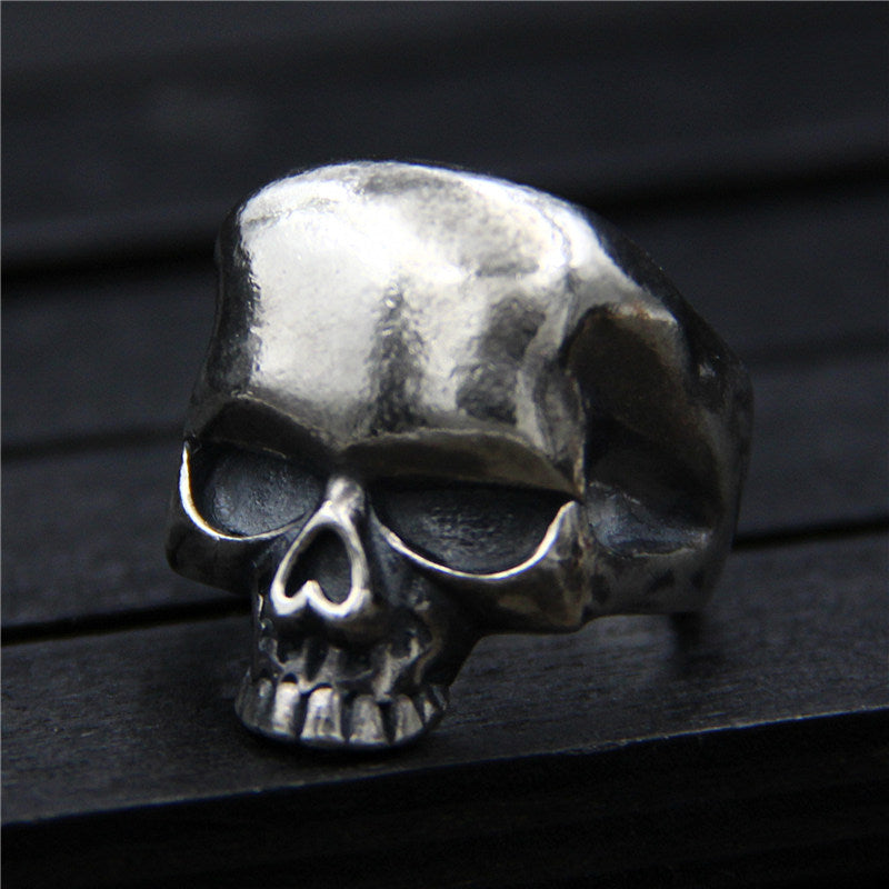 C&R Pure 925 Sterling Silver Rings for men Neo-Gothic Thai silver skull ring men vintage Fine Jewelry Size 7-10 Adjustable
