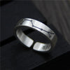 C&R Pure S999 Sterling Silver Rings for Women retro rings female constellation pattern opening ring Fine Jewelry Size 6-8