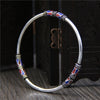 C&R Real 925 Sterling Silver bangle bracelet for women Cloisonne bangles Thai Silver bracelets handmade Fine Jewelry