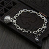 C&R Real 925 Sterling Silver bracelet for women Bell Simple link chain charm bracelets Fine Jewelry