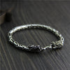 C&R Real 925 Sterling Silver bracelet for women men double Dragon Head bracelet retro chain bracelet Thai Silver Fine Jewelry