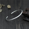 C&R Real 999 Sterling Silver bangle bracelet for women Matte slim opening bangles Thai Silver bracelets Vintage Fine Jewelry