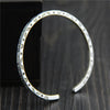 C&R Real 999 Sterling Silver bangle bracelet for women carved Pattern retro opening Thai Silver bangle Fine Jewelry