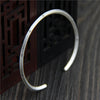 C&R Real 999 Sterling Silver bangle bracelet for women slim silver bracelets Simple opening Thai Silver bangles Fine Jewelry