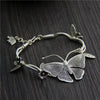 C&R Real S925 Sterling Silver Bracelet for Women Butterfly Charm Bracelet Thai Silver Handmade Bracelets Fine Jewelry