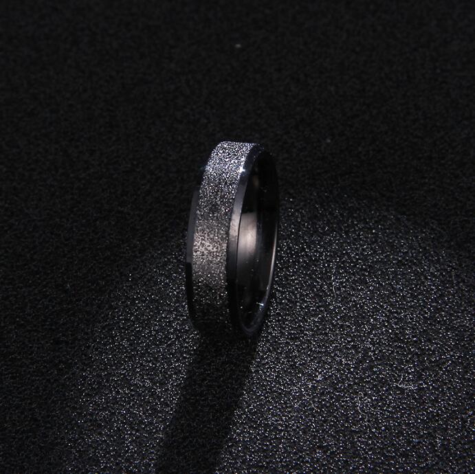 Titanium Fashion Simple Ring Female Fashion Stainless Steel Ring Colour Scrub Rings 316L Stainless Steel Rings For Women