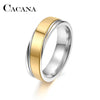 Titanium Stainless Steel Rings For Women Gold Silver Groove Engagement Fashion Jewelry Rings For Male Party Wedding