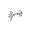 CANNER 925 Sterling Silver Opal Piercing Earring for Women Exquisite Crown Ear Studs Cartilage Earring Body Jewelry Gift 1piece