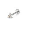 CANNER 925 Sterling Silver Opal Piercing Earring for Women Exquisite Crown Ear Studs Cartilage Earring Body Jewelry Gift 1piece