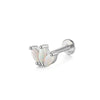 CANNER 925 Sterling Silver Opal Piercing Earring for Women Exquisite Crown Ear Studs Cartilage Earring Body Jewelry Gift 1piece