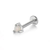 CANNER 925 Sterling Silver Opal Piercing Earring for Women Exquisite Crown Ear Studs Cartilage Earring Body Jewelry Gift 1piece