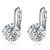 7 Color Luxury Female Zirconia Hoop Earrings Silver color CZ Crystal Round Earrings For Women Jewelry Wholesale