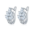 Fashion High-Grade Leaves Shape AAA Cubic Zircon Hoop Earring Silver color Jewelry Earrings For Women Earrings ER0274
