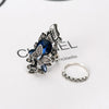 CC Ethnic Style Vintage Rings For Women Butterfly Purple Stone Personality 2 pcs Double Ring Set Hyperbole Party Anillos CC736