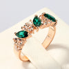 CC Jewelry Rings For Women Fashion Jewelry Luxury Charm Rose Gold Color Blue Stone Ring Bridal Wedding Engagement CC1069