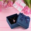 CDE Women Gold Color Love Heart Pendant Necklace with Pink Crystal Handmade Design Jewelry Promise Gifts
