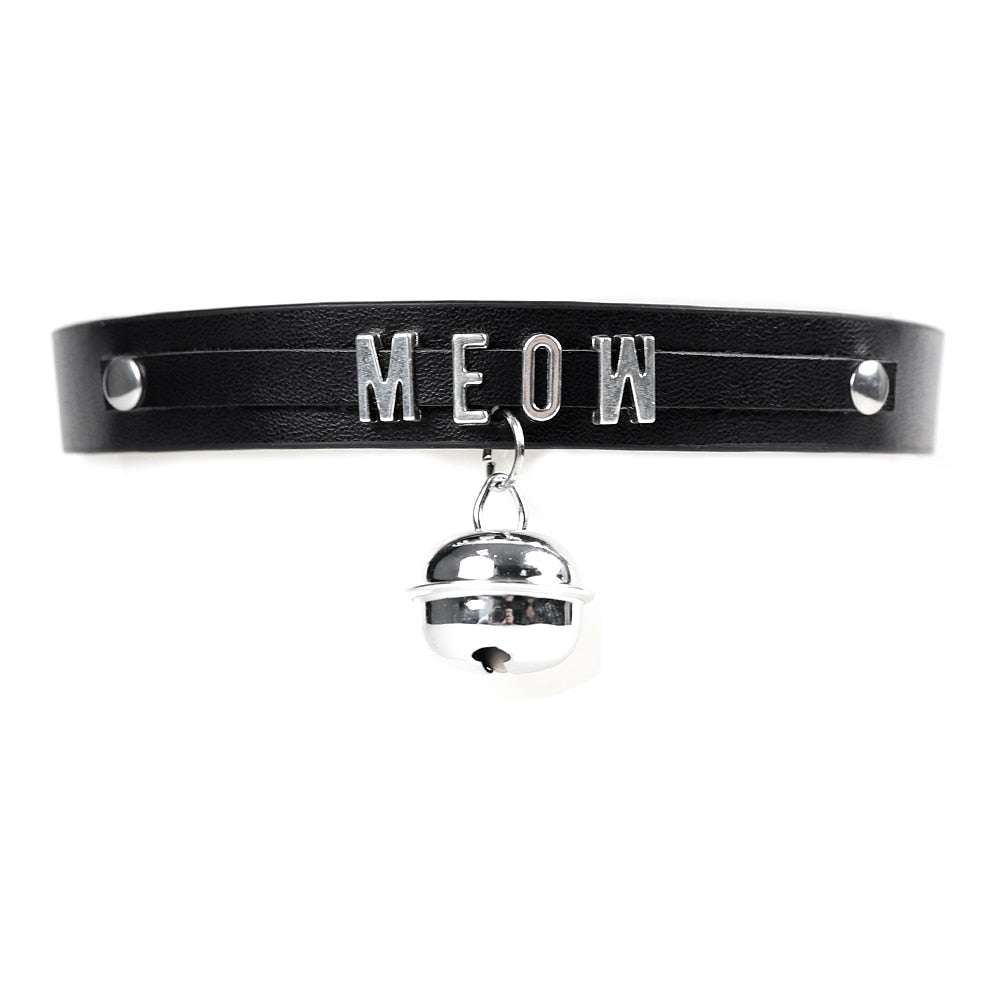 CEA 2021  Goth Necklace For Women Vintage Black Bell Letter Leather Choker Gothic Accessories Girls Party Jewelry