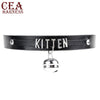 CEA 2021  Goth Necklace For Women Vintage Black Bell Letter Leather Choker Gothic Accessories Girls Party Jewelry