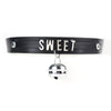CEA 2021  Goth Necklace For Women Vintage Black Bell Letter Leather Choker Gothic Accessories Girls Party Jewelry