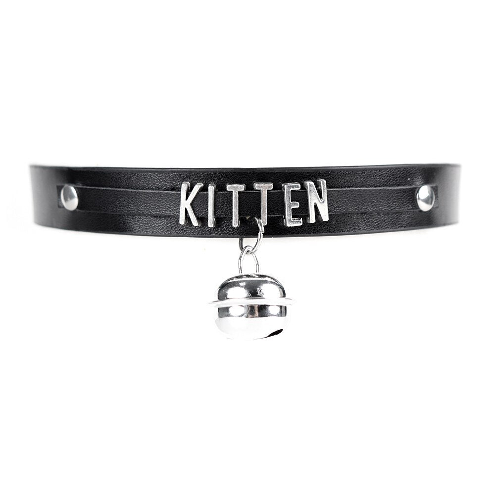 CEA 2021  Goth Necklace For Women Vintage Black Bell Letter Leather Choker Gothic Accessories Girls Party Jewelry