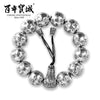CHENG CENTENNIAL Original Heart sutra hand strings Silver bracelet Ancient 925 Silver jewelry The Buddha beads