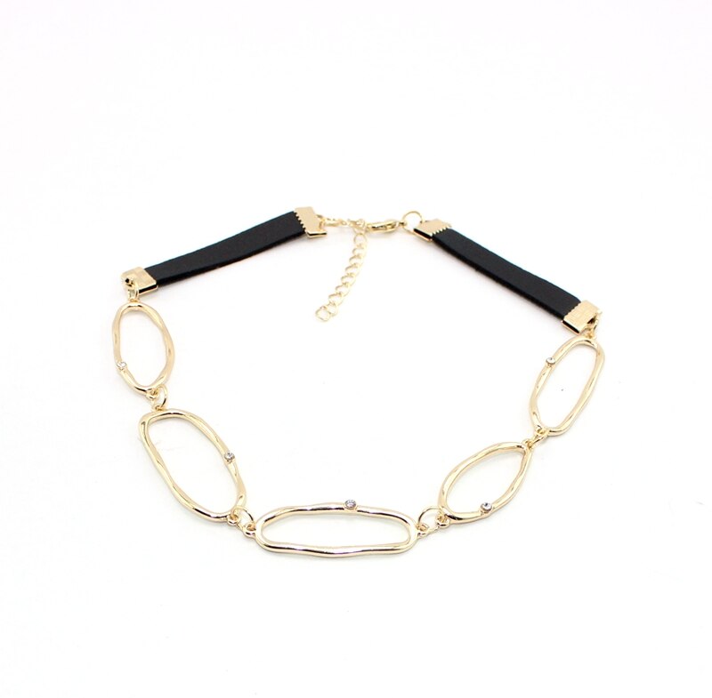 CHICVIE 2021 Women Jewelry Black Short Leather Cord Accessories Drop Shape Natural Stone Charm Pendant Chain Necklaces SNE170057