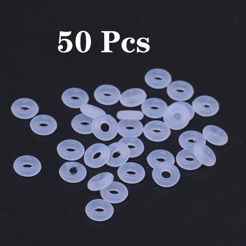 CHIELOY Elastic Ring Silica Gel Clips Charms Fit Original Brand Bracelet Bangle for Women Rubber Safety Stopper Bead DIY Jewelry