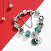 CHIELOYS 2022 Crystal Brand Charm Bracelets &amp; Bangles For Women DIY Silver Color Charm Pulsera Green Bracelets