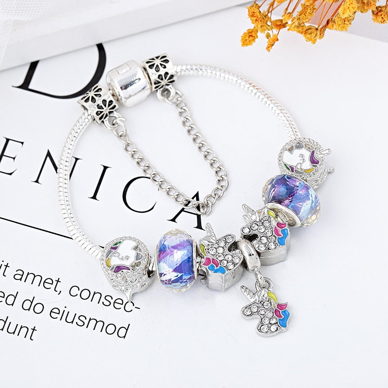 CHIELOYS 2022 Unicorn Series Brand Charm Bracelet For Women Bracelet &amp; Bangle DIY Jewelry Pulseras Bracelet