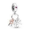CHIELOYS 2Pcs Special Offer Family Happy Charm Pendant Beads Fit Original DIY Bracelets Necklaces For Women Men Jewelry Making