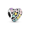 CHIELOYS 2Pcs/lot Rainbow Of Love Charm Pendant Bead Fits Brand Bracelet &amp; Necklace For Women Jewelry Diy Making Gifts