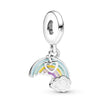 CHIELOYS 2Pcs/lot Rainbow Of Love Charm Pendant Bead Fits Brand Bracelet &amp; Necklace For Women Jewelry Diy Making Gifts