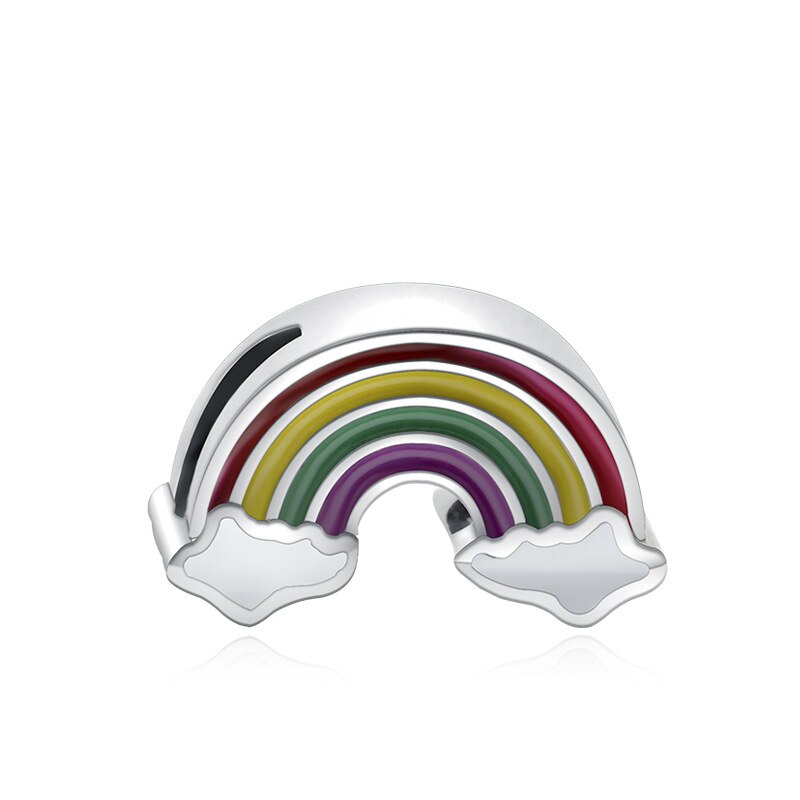 CHIELOYS 2Pcs/lot Rainbow Of Love Charm Pendant Bead Fits Brand Bracelet &amp; Necklace For Women Jewelry Diy Making Gifts