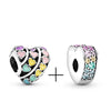 CHIELOYS 2Pcs/lot Rainbow Of Love Charm Pendant Bead Fits Brand Bracelet &amp; Necklace For Women Jewelry Diy Making Gifts