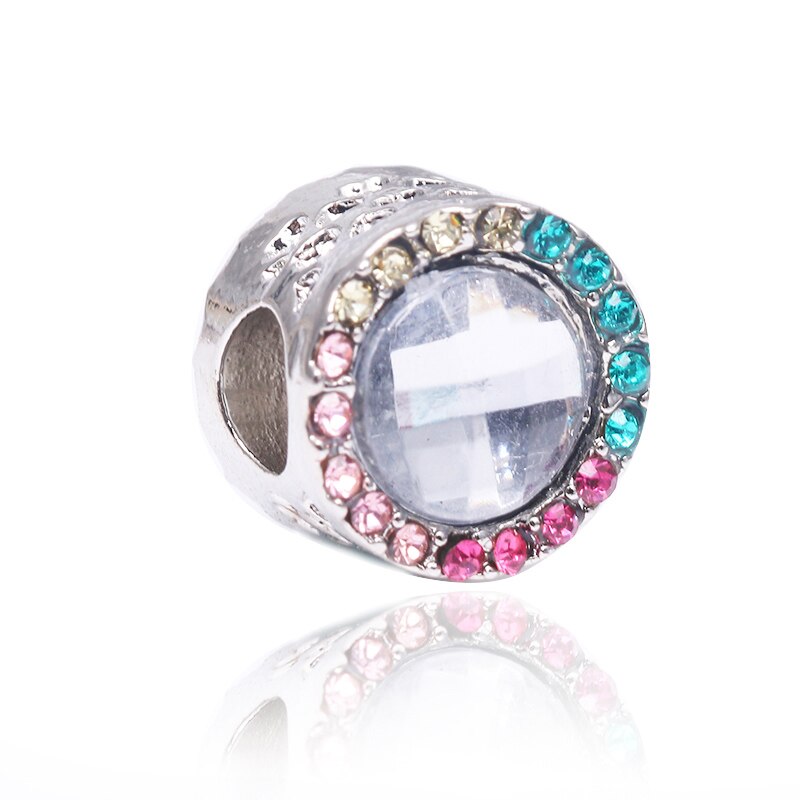 CHIELOYS 2Pcs/lot Rainbow Of Love Charm Pendant Bead Fits Brand Bracelet &amp; Necklace For Women Jewelry Diy Making Gifts